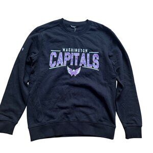 Washington Capitals Size S NEW Black Cotton Blend Levelwear Pullover Sweatshirt